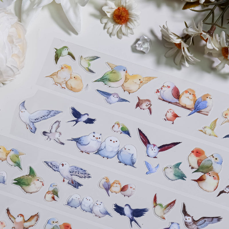 Whole Roll 4.5cm*5m Litter of chirps Die Cutting PET Tape for journaling, scrapbooking and collage