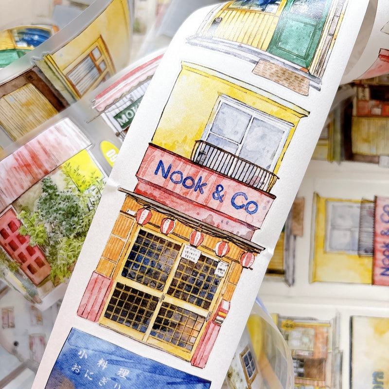 7cm*166cm Little House Die Cutting Washi/PET/Fog PET Tape