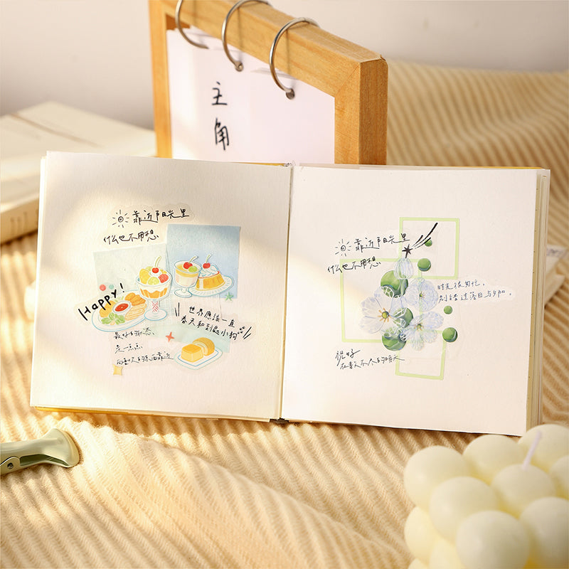Brief Words Series Die Cutting PET Tape for journaling, scrapbooking and collage