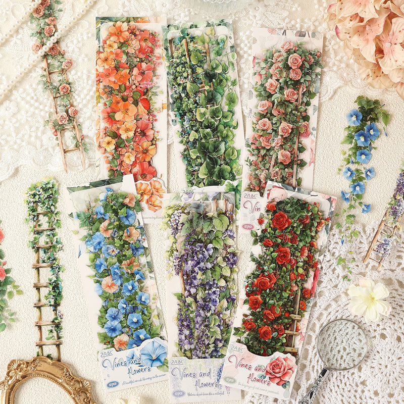 Vines lead flowers Sticker