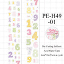 Daily Composition Series Die Cutting Sulfuric Acid Paper Tape