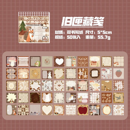 Forest Animal Theme Mini Scrapbook Paper Pad 50 Paper Pack
