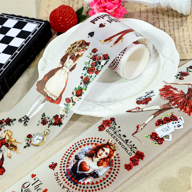 Queen Chess Game Fog PET Tape for journaling, scrapbooking and collage