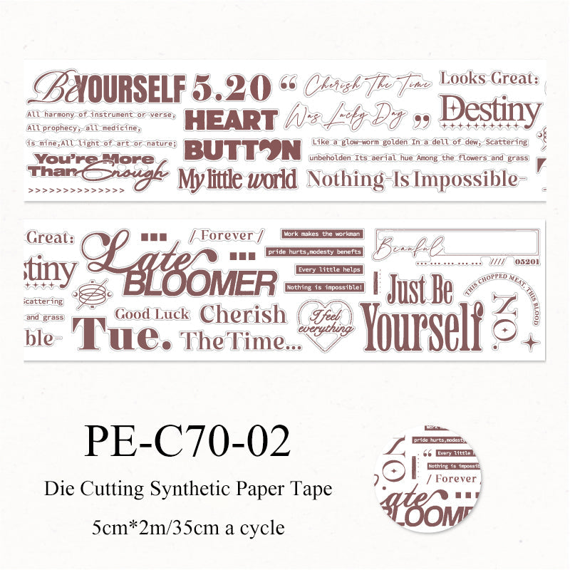 Slow writing series Die Cutting Synthetic Paper Tape