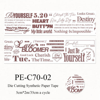 Slow writing series Die Cutting Synthetic Paper Tape