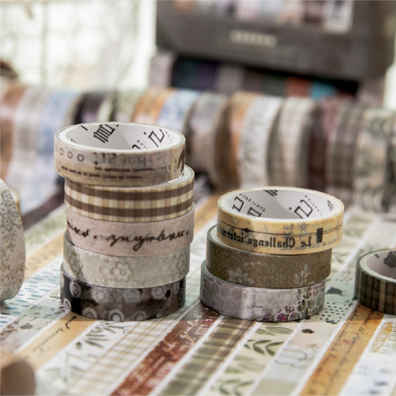 Basic Life Series Washi Tape Set for journaling, scrapbooking and collage