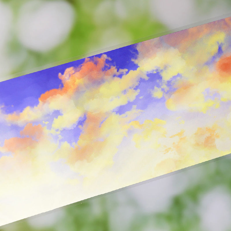 6.3cm*60cm Beautiful Sunglow White Ink PET Tape