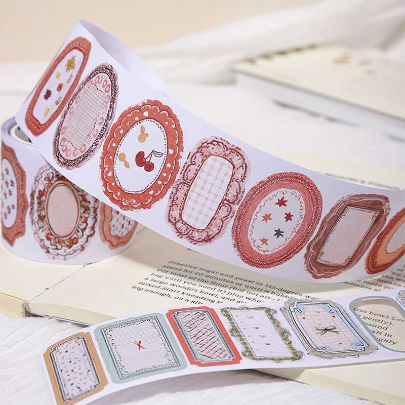 Tag Agglutination Series Die Cutting Writing Paper Tape for journaling, scrapbooking and collage