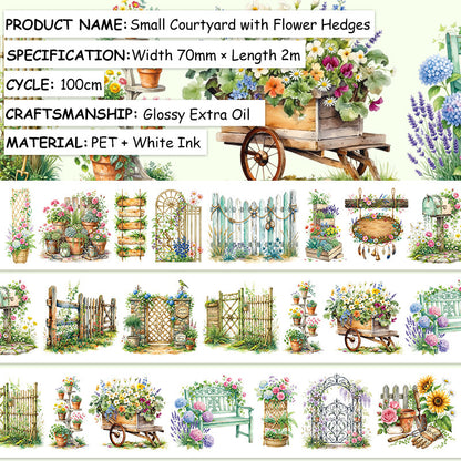Small Courtyard Flower Hedges PET Tape