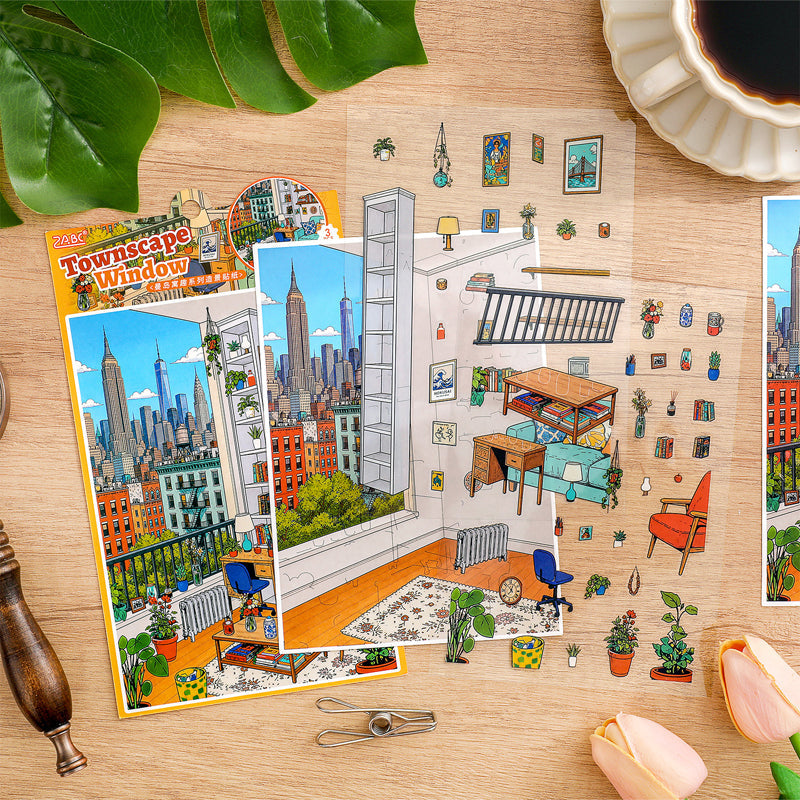 Manx Leisure Series 3D Sticker featuring leisure designs for journaling, scrapbooking and collage