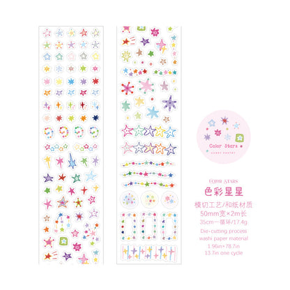 Colorful Mood Series Die Cutting Washi Tape