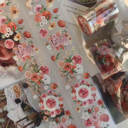 6cm*60cm Orange Sweet Companion Die Cutting PET Tape featuring sweet, and orange designs for journaling, scrapbooking and collage