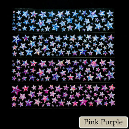 Whole Roll 6cm*5m Star Dust Wandering Die Cutting Shell Light PET Tape