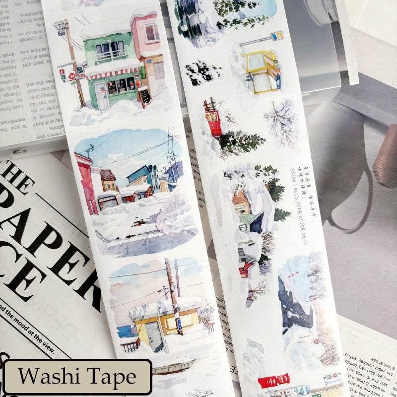 7cm*125cm Snow Falls Die Cutting Washi/PET/Fog PET Tape