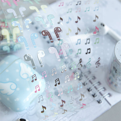 Muanuan Diary Series Die Cutting Silver Stamping PET Tape featuring silver designs for journaling, scrapbooking and collage