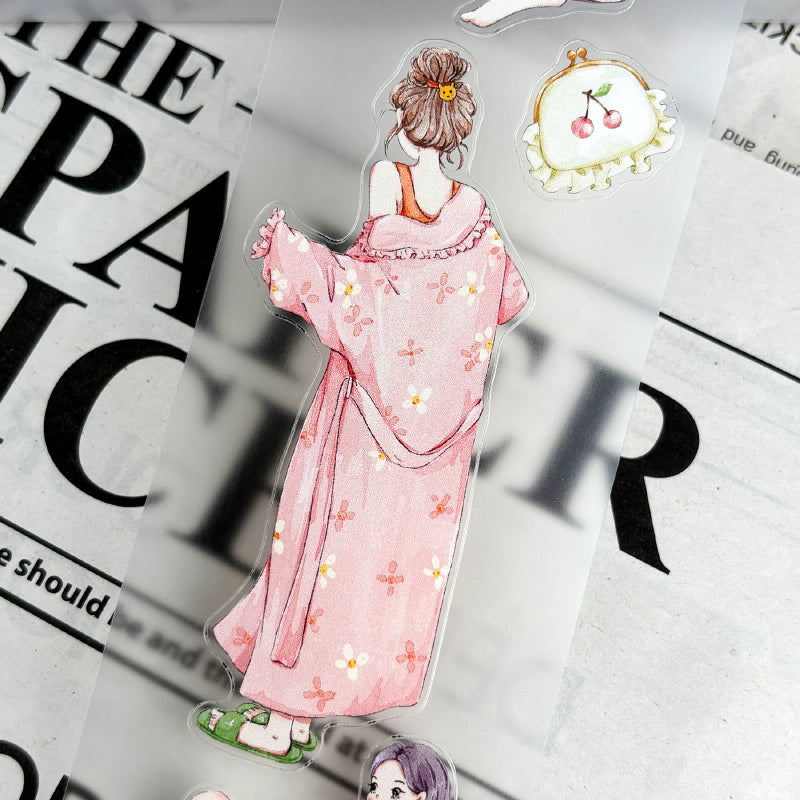 Whole Roll 5.5cm*5m Time At Home Die Cutting Washi/PET/Fog PET Tape featuring home designs for journaling, scrapbooking and collage