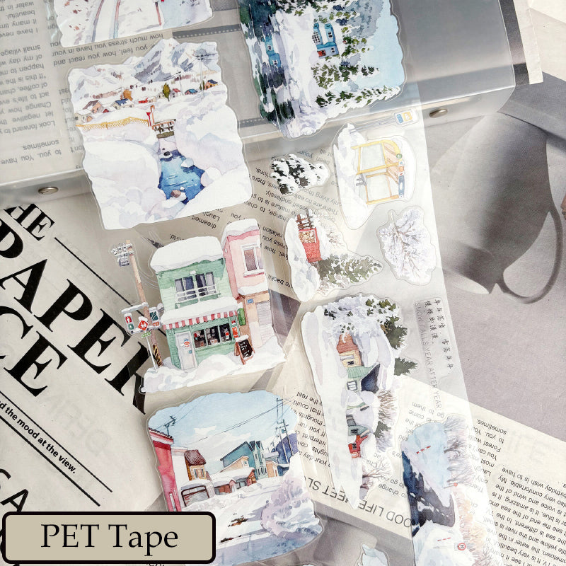 7cm*125cm Snow Falls Die Cutting Washi/PET/Fog PET Tape