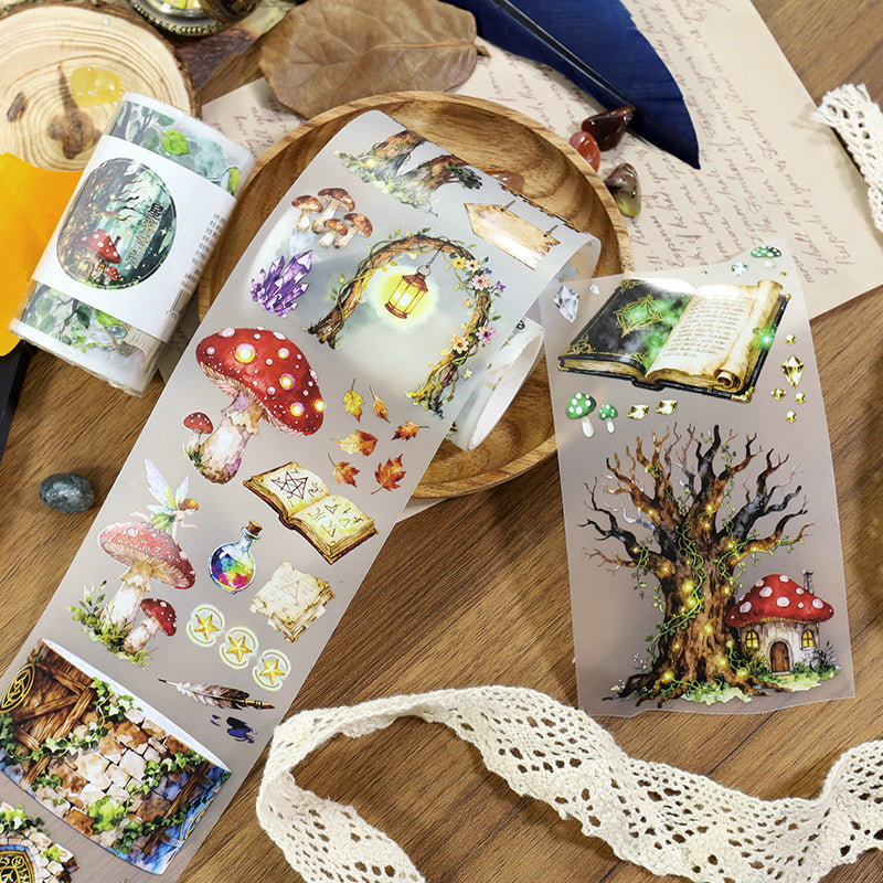 Starfall Pavilion Fog PET Tape featuring star designs for journaling, scrapbooking and collage