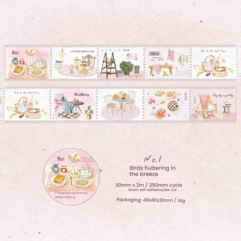 Interwoven With Spring Scenery Series Die Cutting Washi Tape