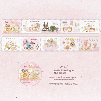 Interwoven With Spring Scenery Series Die Cutting Washi Tape