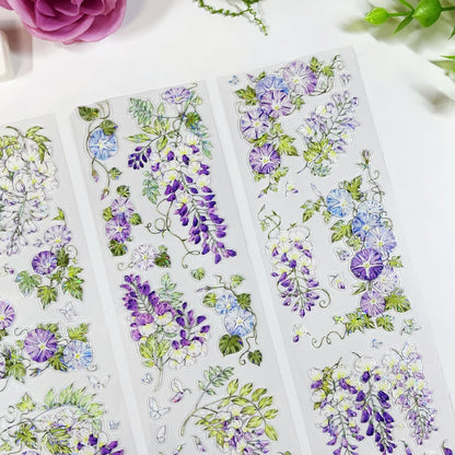 Whole Roll 6cm*5m Chao Yan Fu Meng Die Cutting Washi/Synthetic Paper/Shell Light PET Tape featuring light designs for journaling, scrapbooking and collage