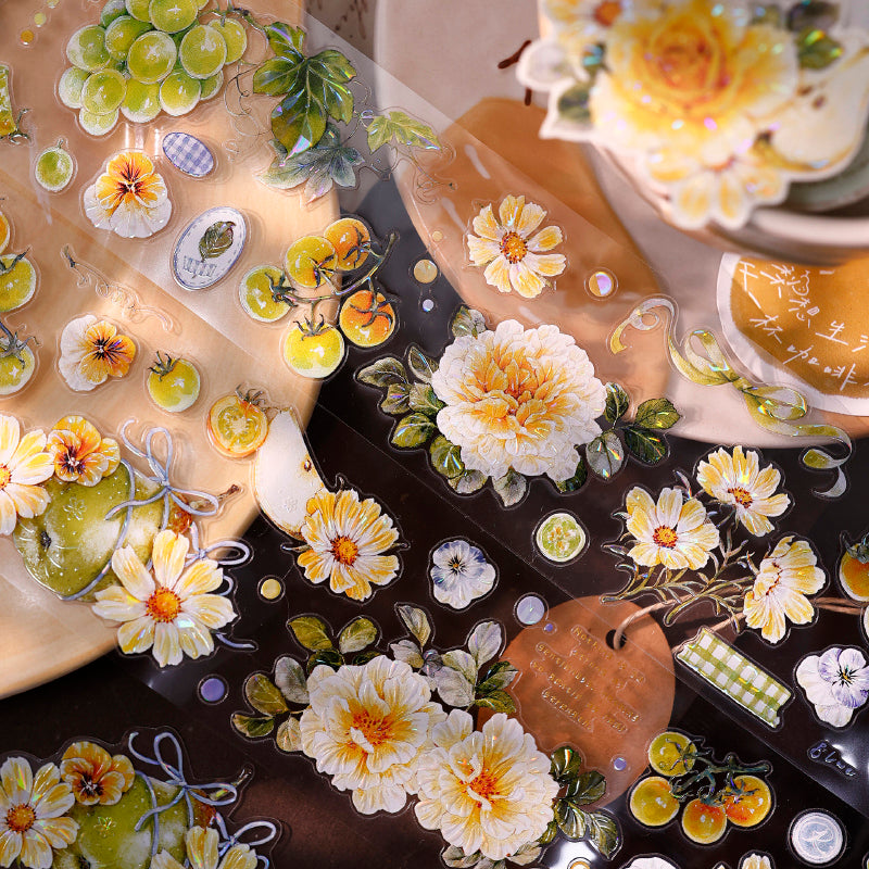 Whole Roll 6cm*5m Grape Vine Die Cutting Washi/PET/Shell Light Washi/PET Tape