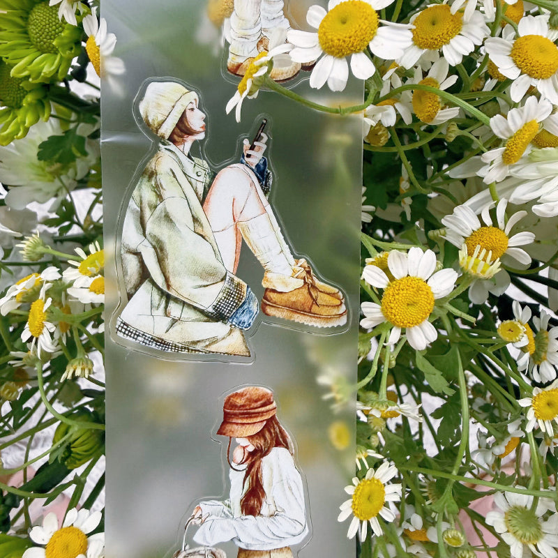 5cm*166cm Comfortable State Die Cutting Washi/PET/Fog PET Tape for journaling, scrapbooking and collage