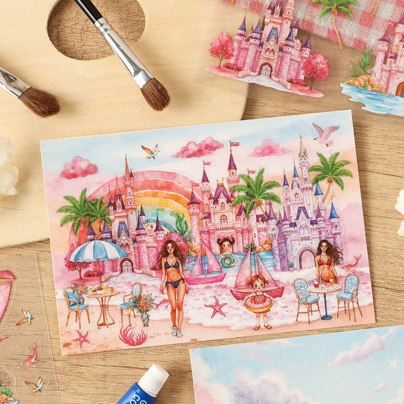 Flower Path Fantasy Journey Sticker Book