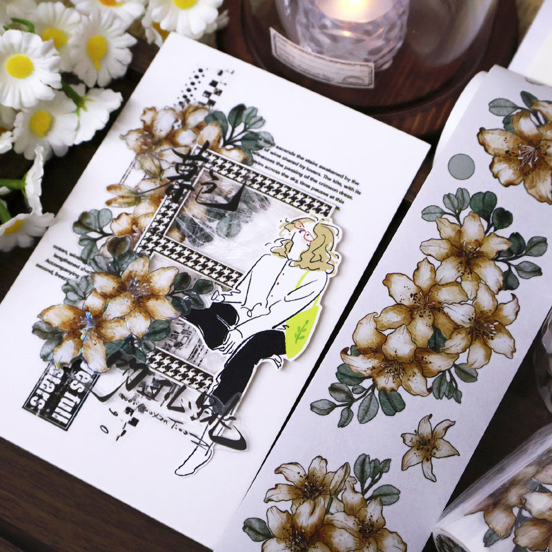 Shan Hai Flower Die-Cutting Washi Tape - Sample 100cm