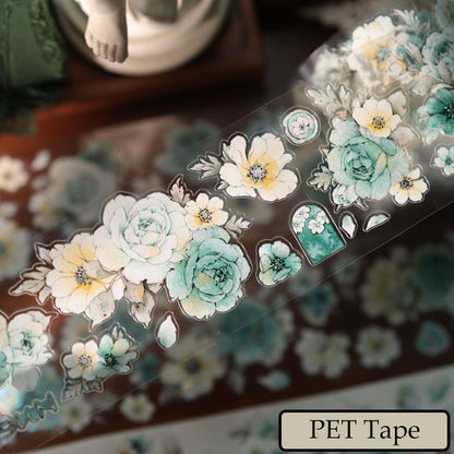 Blue Purple Flower Die-Cutting Washi Tape - Sample 100cm