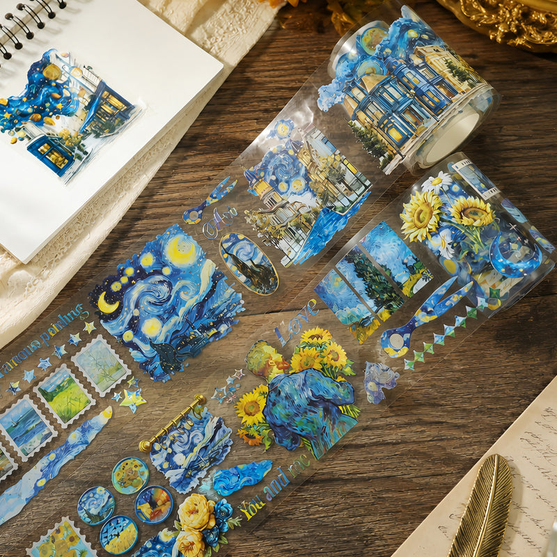 Starry Night Art Shell Silver PET Tape