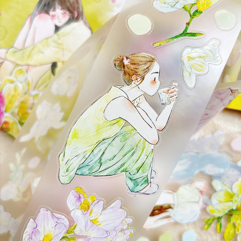 Whole Roll 6cm*5m Appearance Die Cutting Washi/PET/Fog PET Tape for journaling, scrapbooking and collage