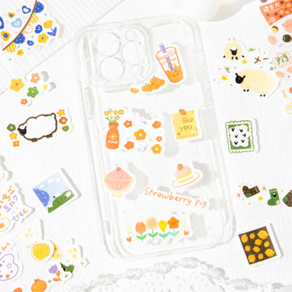 Lamb ranch Series Die Cutting Flash Self-adhesive Tape for journaling, scrapbooking and collage