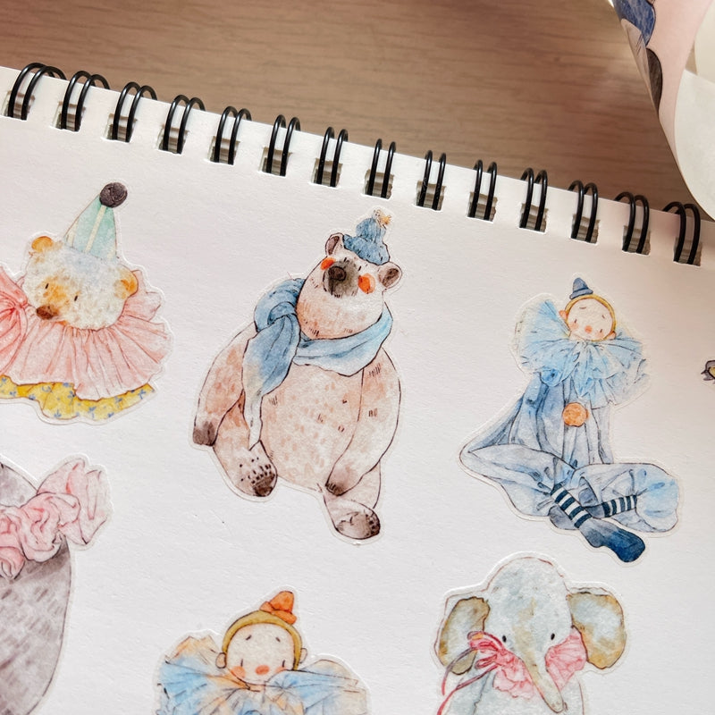 4cm*333cm Cute doll Die Cutting Washi/PET/Fog PET Tape for journaling, scrapbooking and collage