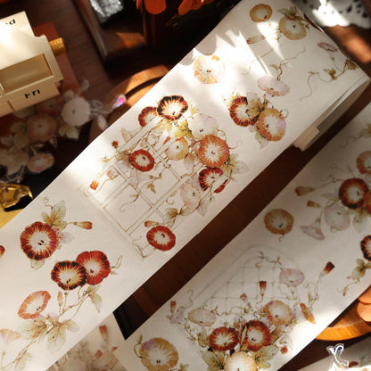 6cm*120cm Lavender flower Die Cutting Washi/PET/Shell Light PET Tape featuring flower, and light designs for journaling, scrapbooking and collage