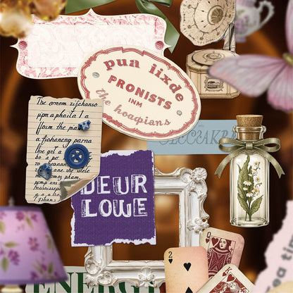 Retro Light Collection Series Sticker featuring retro, and light designs for journaling, scrapbooking and collage