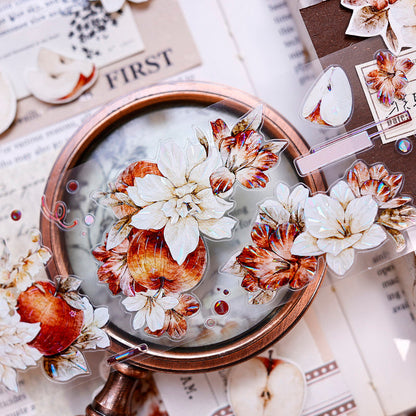 6cm*125cm Sweet Dream Blossoms Die Cutting Washi/PET/Shell Light PET Tape featuring sweet, dream, and light designs for journaling, scrapbooking and collage