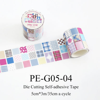 Colorful Classification Series Die Cutting Self-adhesive Tape