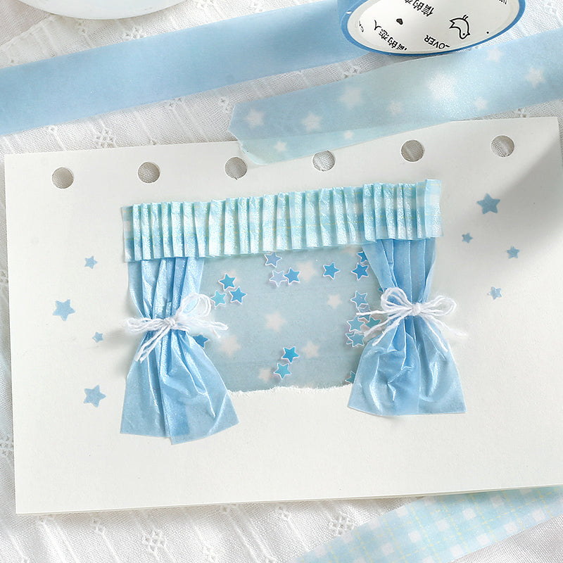 Soft Candy Diary Series Pearly Lustre Washi Tape Set featuring pearl designs for journaling, scrapbooking and collage