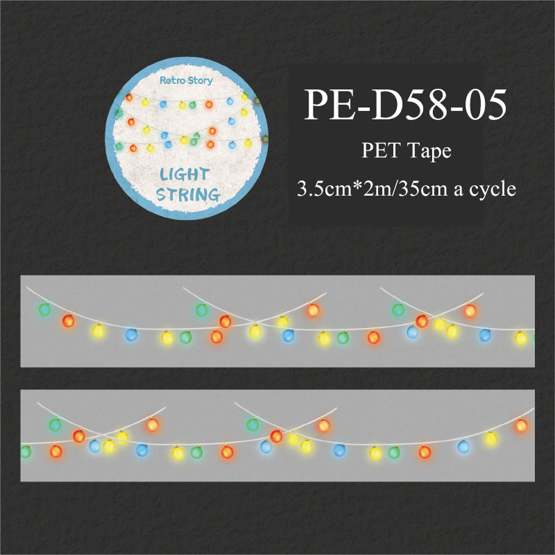 Colorful String Lights Series PET Tape