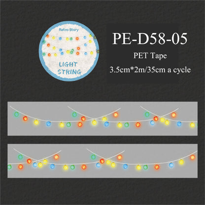 Colorful String Lights Series PET Tape