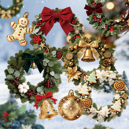 Christmas Wreath Collection Series Sticker for journaling, scrapbooking and collage