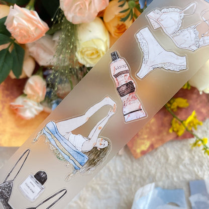 Whole Roll 5cm*10m Secret Die Cutting Washi/PET/Fog PET Tape featuring secret designs for journaling, scrapbooking and collage