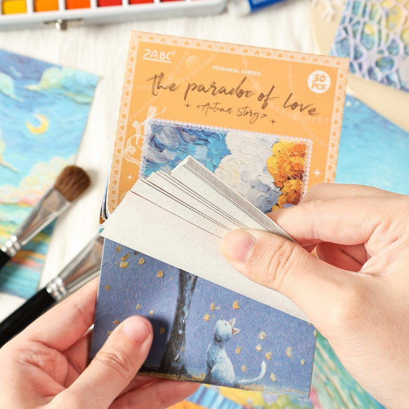 Brushstrokes Of Flowers Material Paper