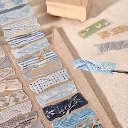 Wrinkled Pages tape pattern close-up