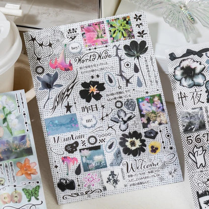 Flowers Hidden in the Mist Sticker Book