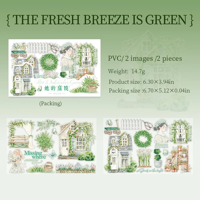 Vintage Garden Transfer Sticker Set