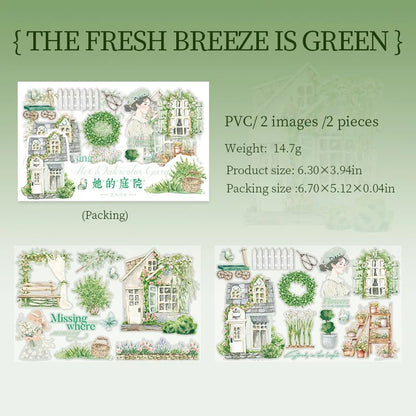 Vintage Garden Transfer Sticker Set