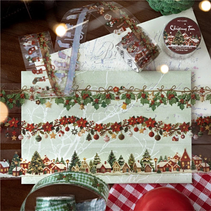 Christmas Floral Garland PET Tape