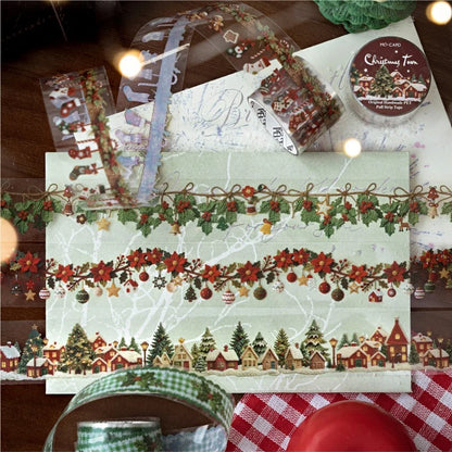 Christmas Floral Garland PET Tape